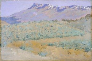 Frederic Remington (1861 – 1909). "Untitled (blue prairie)," ca. 1908. Gift of The Coe Foundation. 31.67