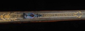 Catherine the Great's Russian Jaeger flintlock rifle embellished with her name, c. 1730. L.373.2012.52