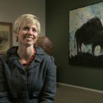 Mindy Besaw in the Buffalo Bill Center of the West's Whitney Western Art Museum.