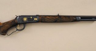 1. Ronald Reagan’s Winchester Model 64 Lever Action Rifle, 1937; customized 1993. Museum Purchase. 2012.3.1