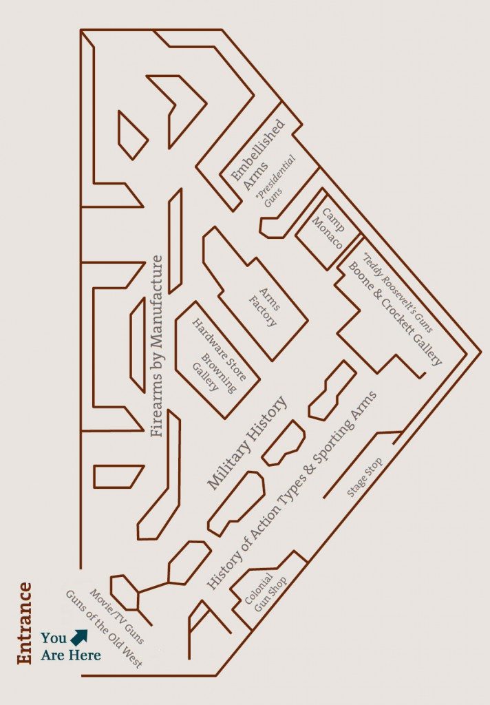 Cody Firearms Museum main gallery map