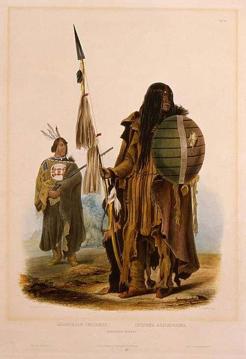 Karl Bodmer (1809-1893). "Assiniboin Indians," ca. 1840. Gift of Clara S. Peck. 21.69.68