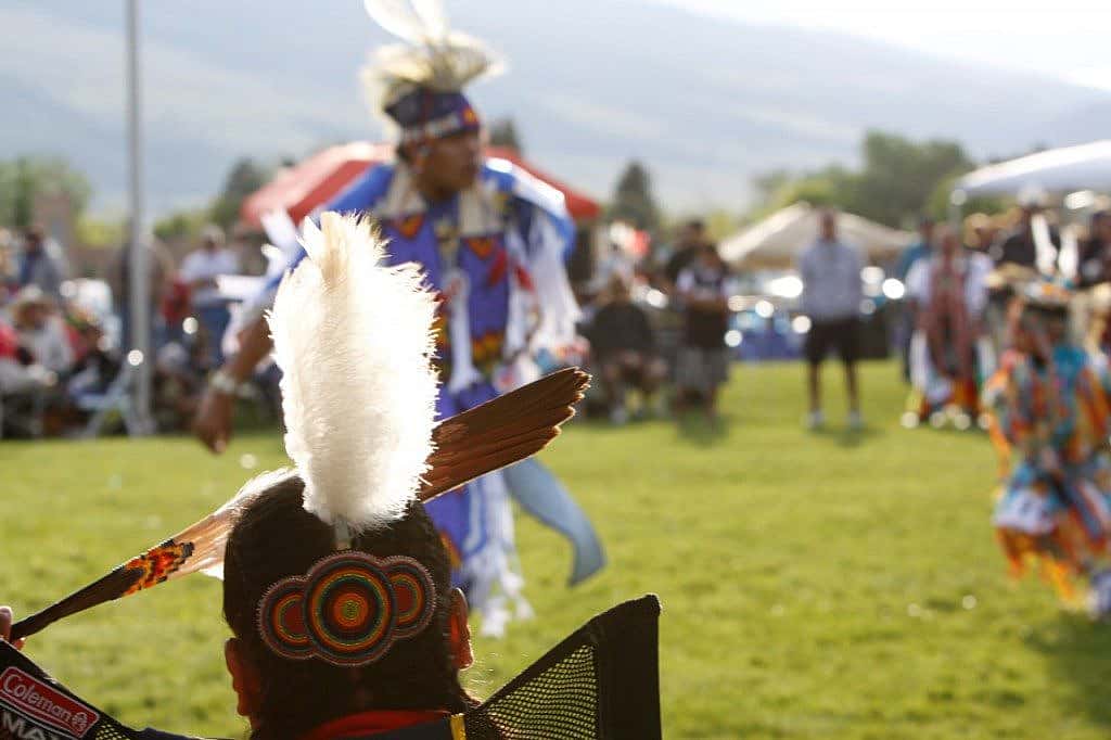 A dancer's view inside the dance circle.