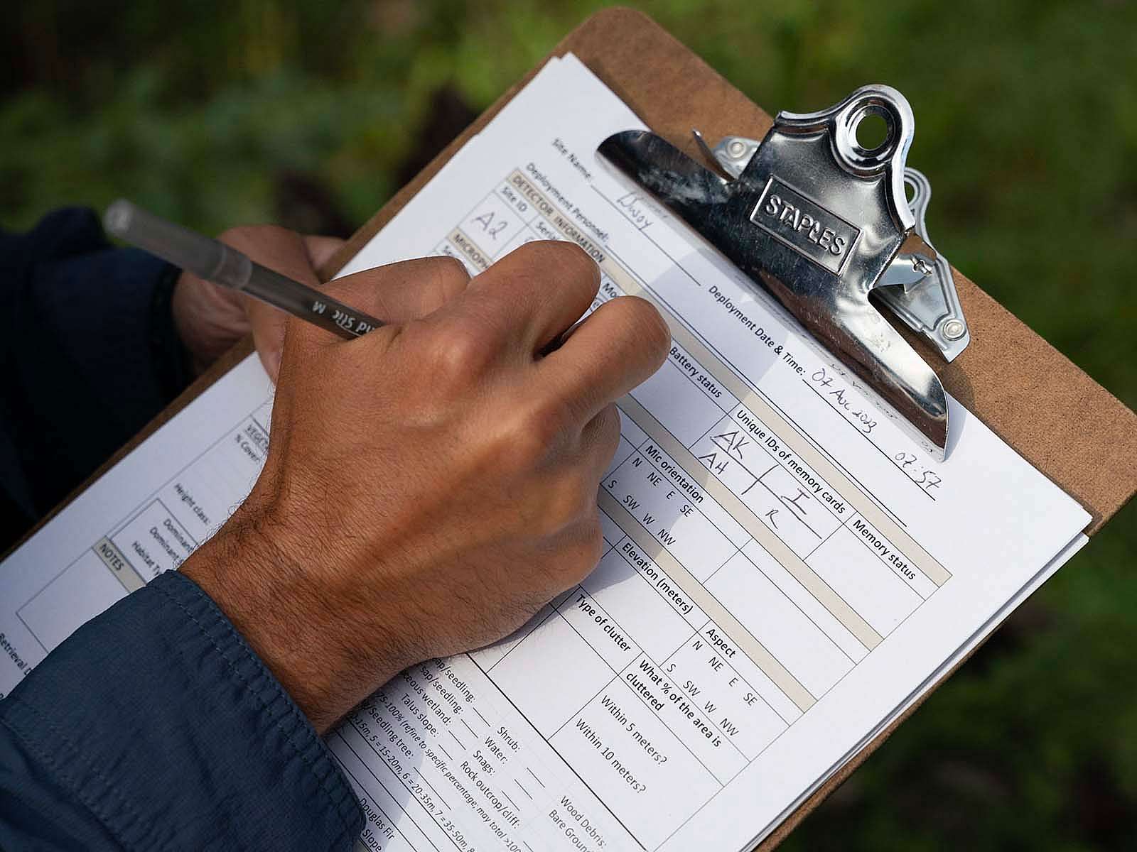 Filling out datasheets