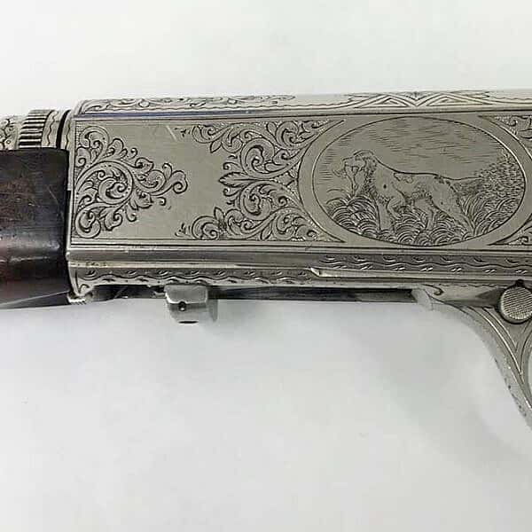 Nan Aspinwall's Remington Model 24 semi-automatic rifle, .22 Short cartridge, serial #28870. Gift of Bill and Neff Fleisig. 1.69.6393 (detail)