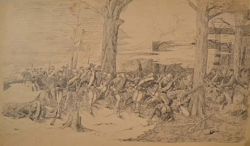 Civil War Battle Scene