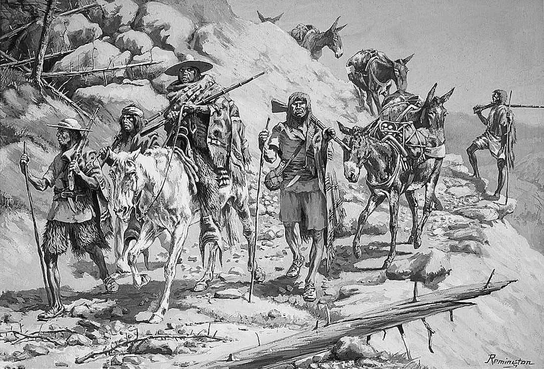 Pima Indians Convoying a Silver Train in Mexico