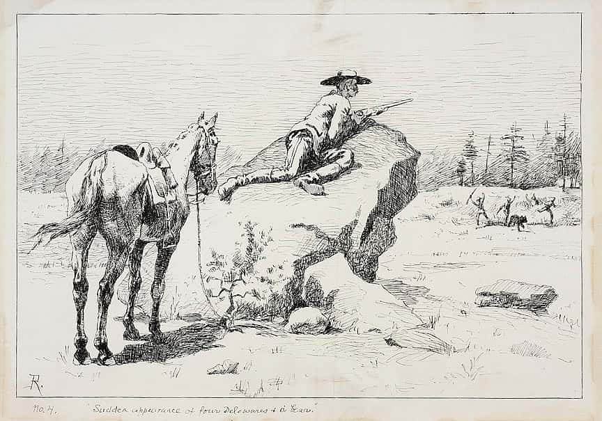 "Seeing a Large Rock Near, I Tied My Horse Behind It"