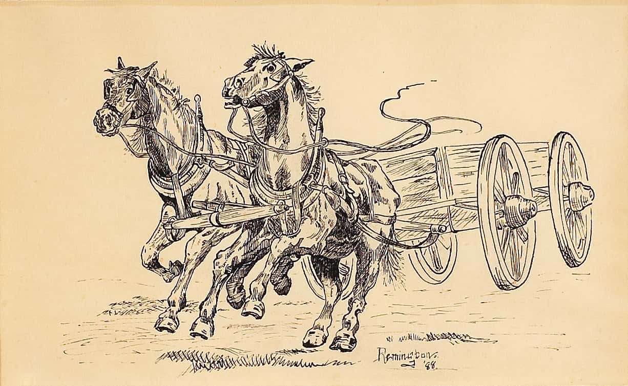 Untitled (Runaway Team and Wagon)