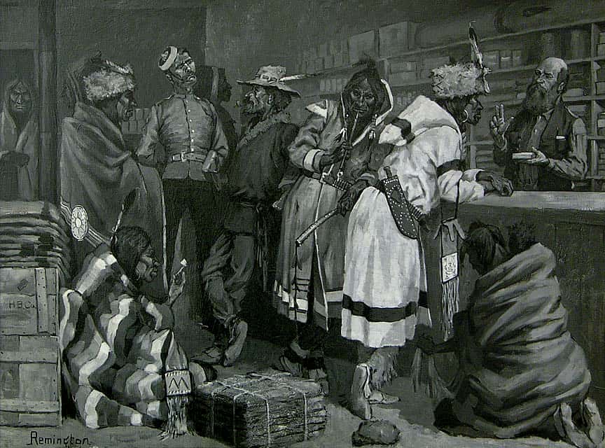 Sketch in a Hudson Bay Company Trading Store
