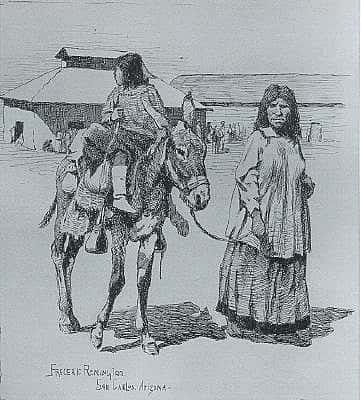 Apache Woman with Rations
