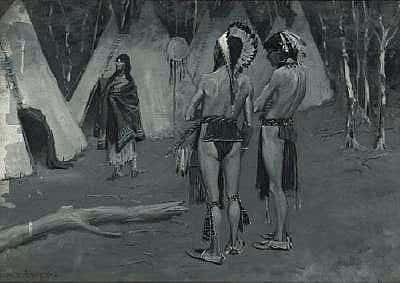 And Her Lovers, the Rejected, . . . Handsome Men with Paint and Feathers
