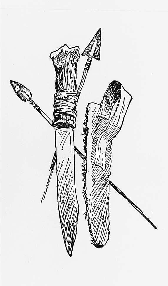 Knife, Sheath, and Arrows