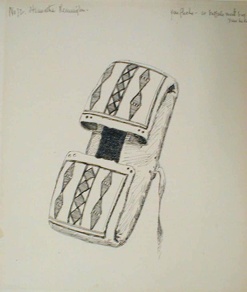 Parfleche or Buffalo Meat Bag, Rawhide