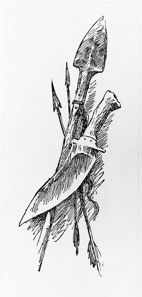 Spear, Knife, and Arrows