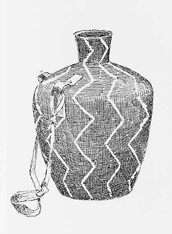 Wicker Olla, Apache, 1889