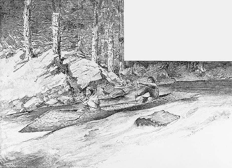 An Indian Canoe on the Columbia