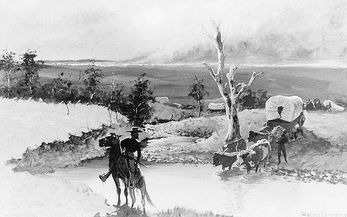 Crossing Water to Escape a Prairie Fire