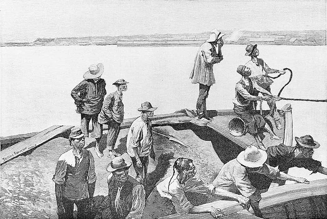 Chinese Coolies Loading a Steamer at Havana
