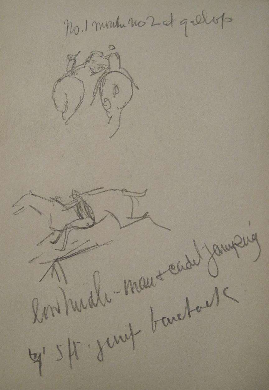 Untitled (sketch for Over the Low Hurdle on Foot)
