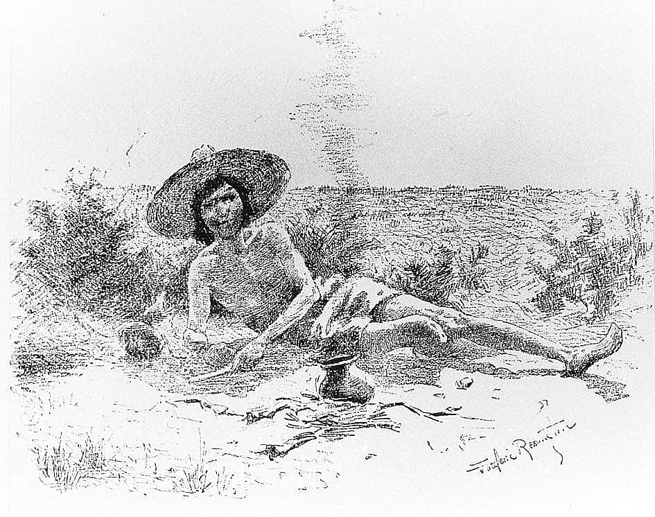 "He Burrowed under the Scant Branches of a Low Sage-Bush"