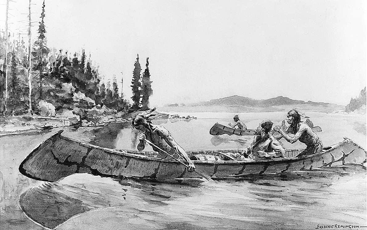 Rival Traders Racing to the Indian Camp