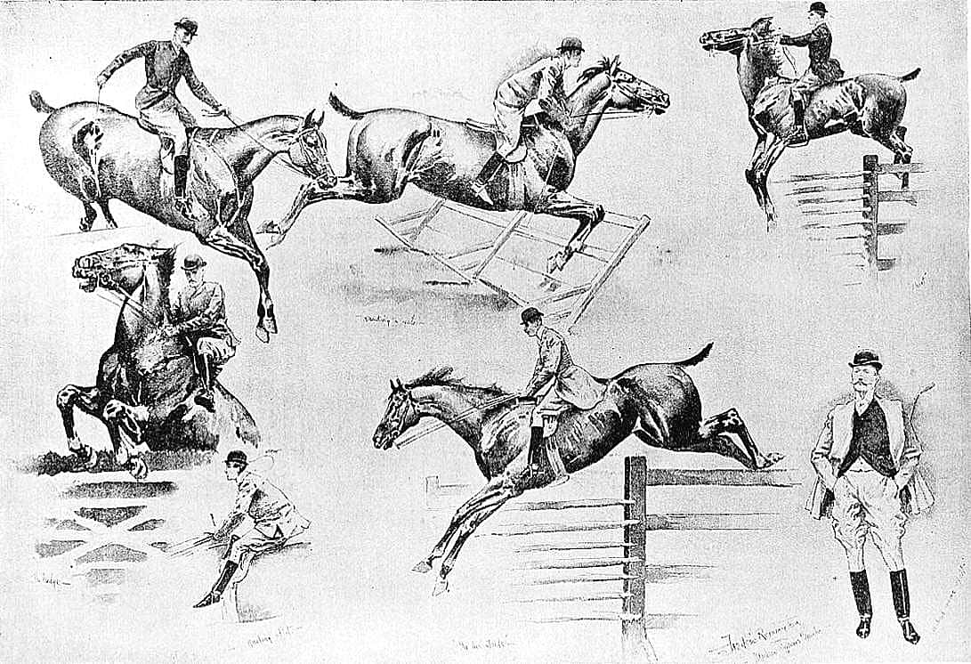 Over, Under, and Through the Timber at the Horse Show, 1892