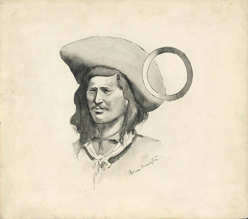 Untitled ("In Cowboy Land," initial-piece for letter O, head of cowboy)