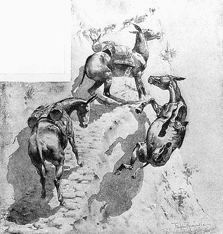 Untitled ("Gabriel and the Lost Millions of Perote," tailpiece of mule falling over cliff)