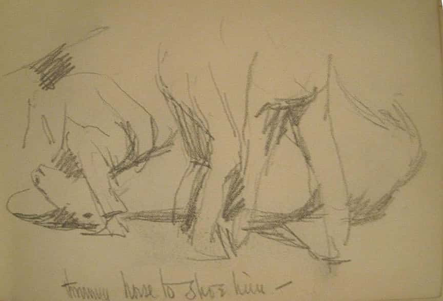 Sketch for Shoeing a Bronco