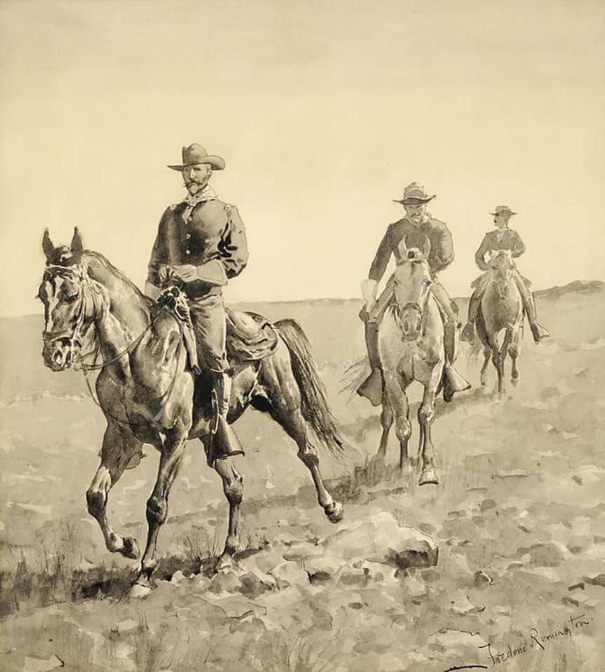 Charles F. Roe Making His Famous Ride to Camp Warner