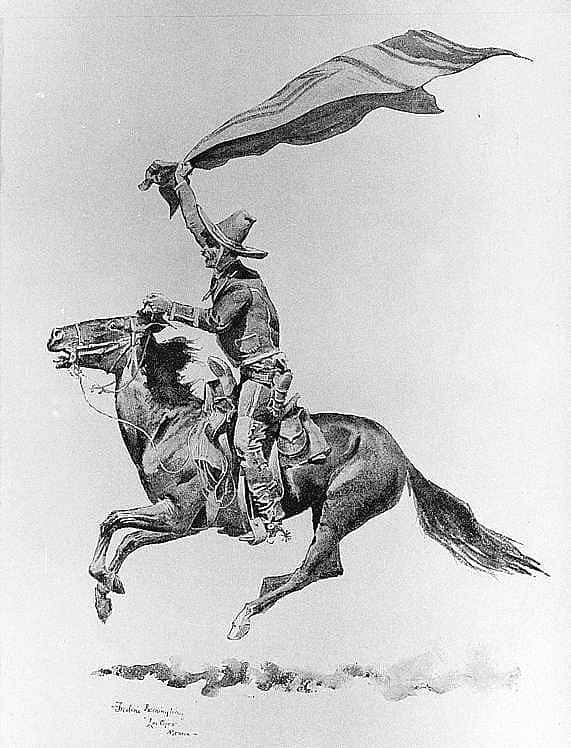 Waving Serape to Drive Cattle