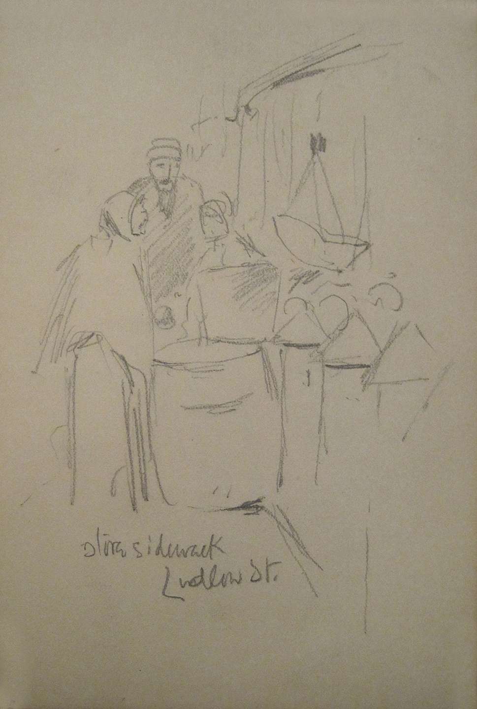 Untitled sketch (The Sidewalk Market, Ludlow Street)