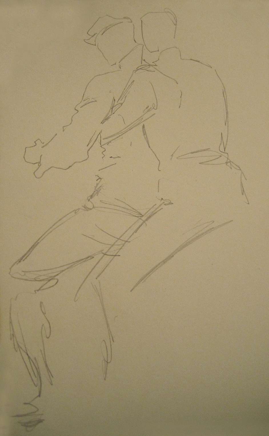 Untitled Sketch (War Corespondent and the Dragoon)