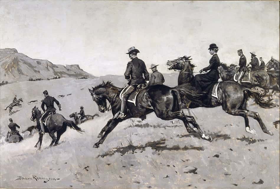 Winter Pastimes at an Army Post in the Southwest--A Run with the Hounds