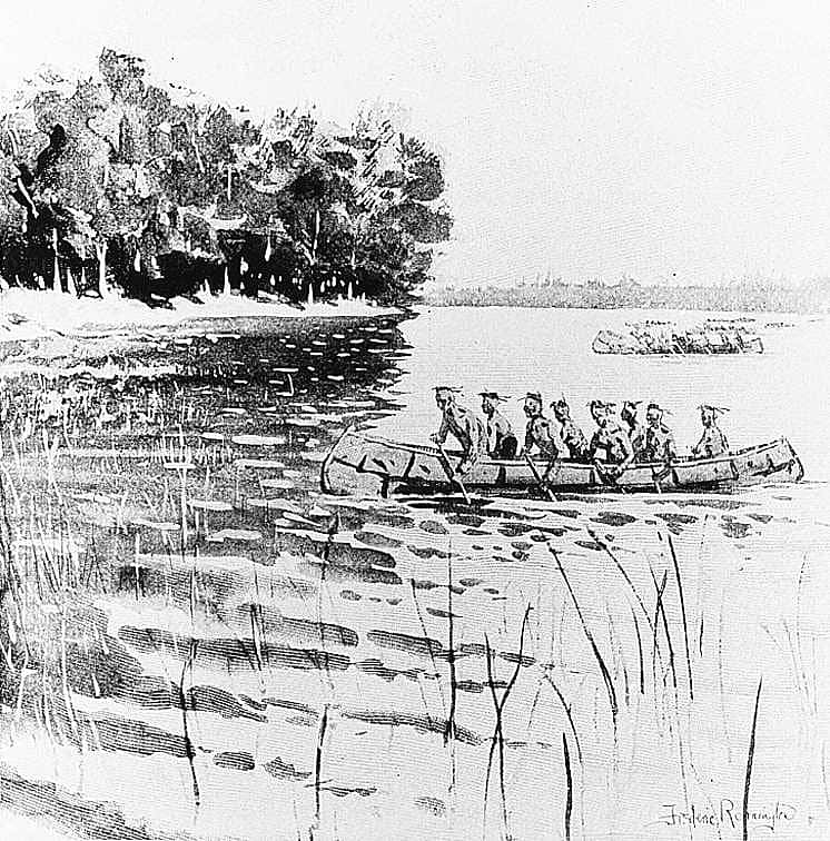 "Another Party Paddled Swiftly to Isle au Cochons"