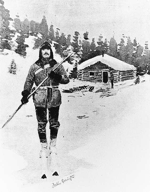 United States Cavalryman at One of the Soldier Stations in the Yellowstone Park