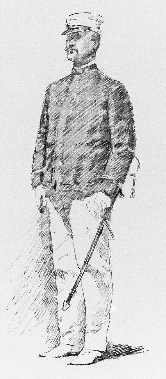 Untitled ("Wigwags from the Blockade," headpiece, naval officer)