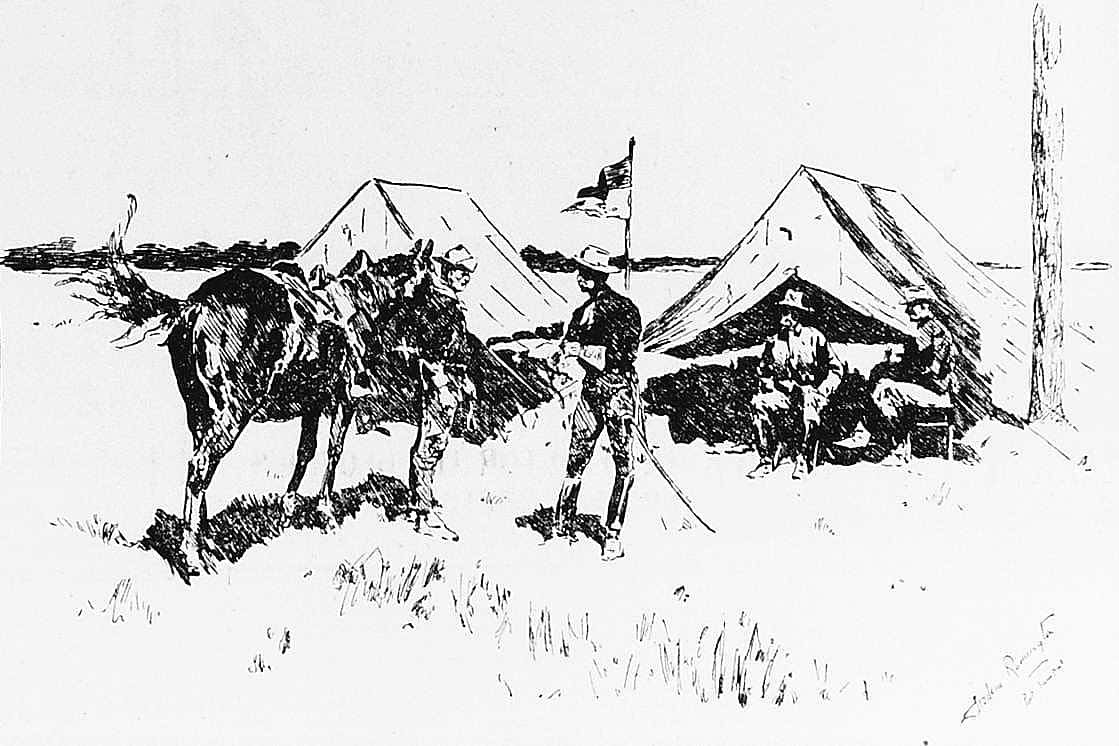 The Orderly Trumpeter Expecting the Orders to Embark