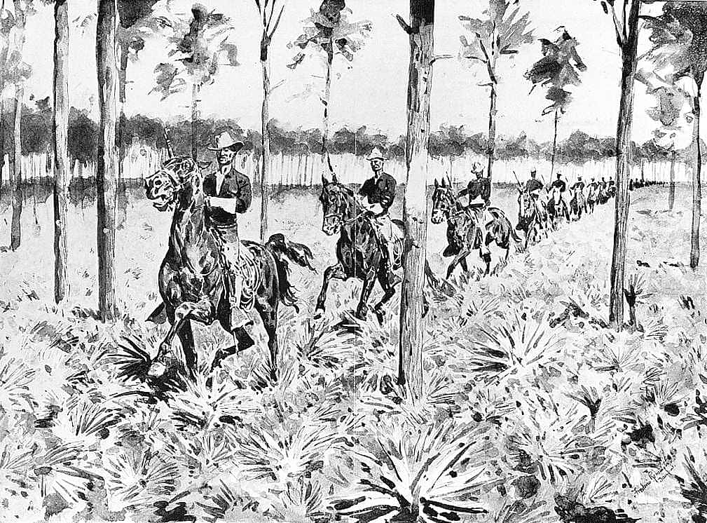 With the Regulars at Port Tampa--Ninth United States Cavalry Skirmishing through the Pines