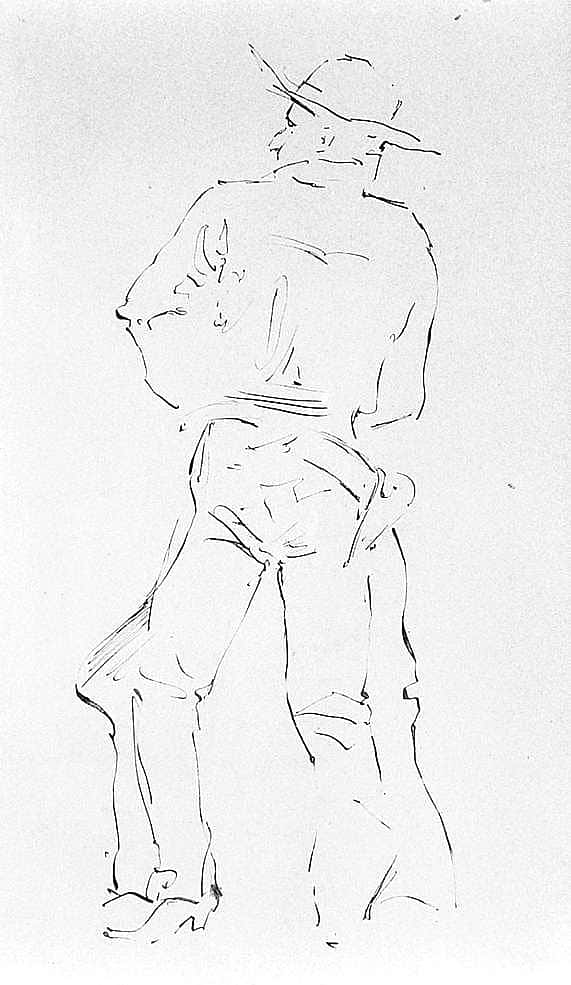 Untitled Sketch (I Drink with My Left Hand- Pard, Savy.)
