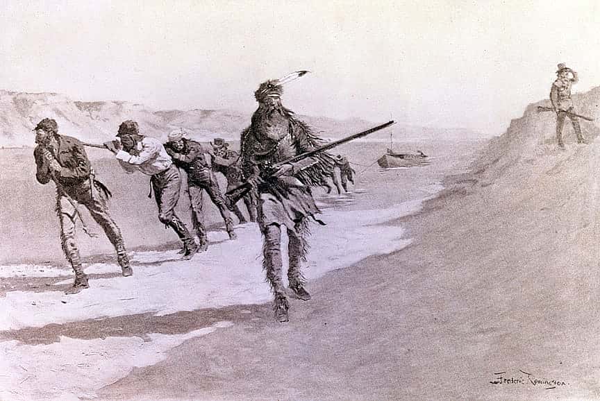 The Up-River Men--Cordelling Boats on the Yellowstone