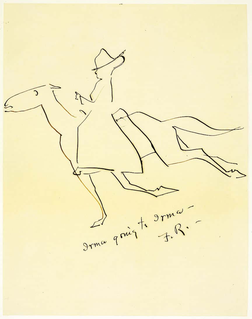 Untitled (sketch of "Irma going to Irma")