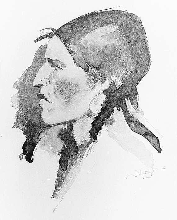 Untitled (Done in the Open, head of Indian woman)
