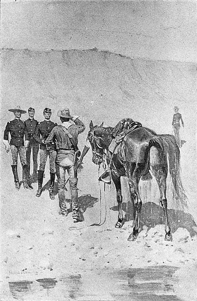 The Soldier Leaped from His Saddle