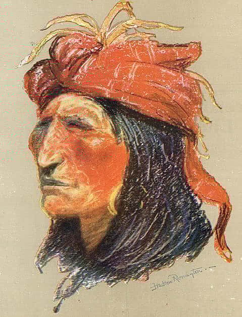 Untitled ("The Borderland," head of Indian;)