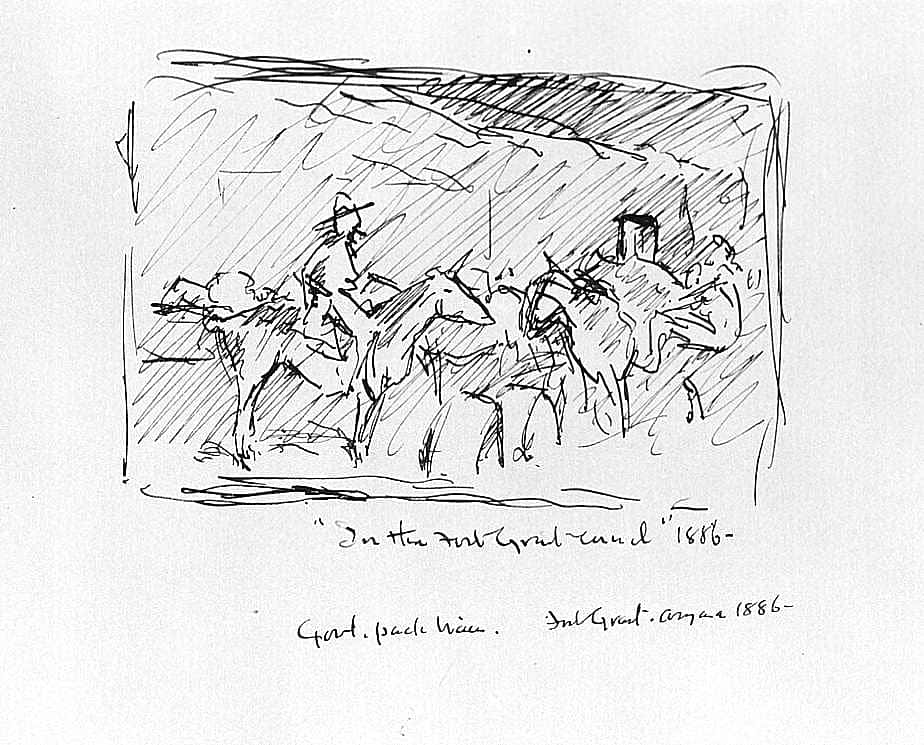 untitled sketch for In the Fort Grant Corral