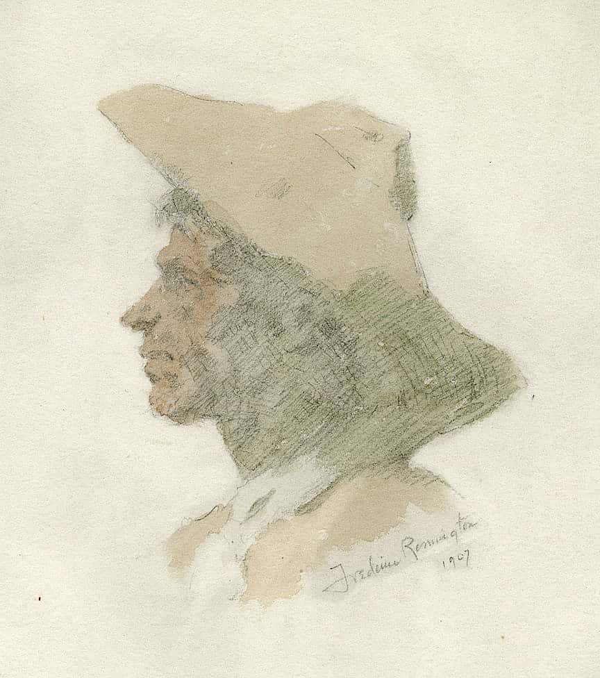 Untitled (drawing of a man in profile)
