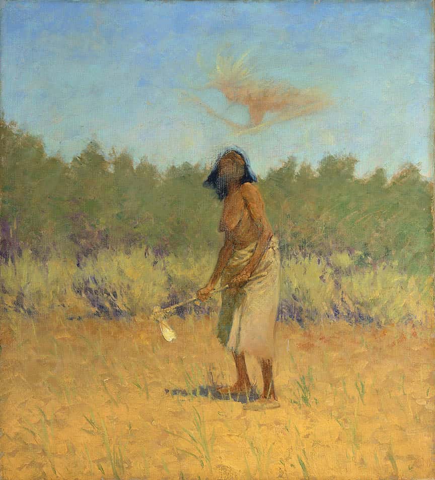 Untitled (Indian woman with hoe)