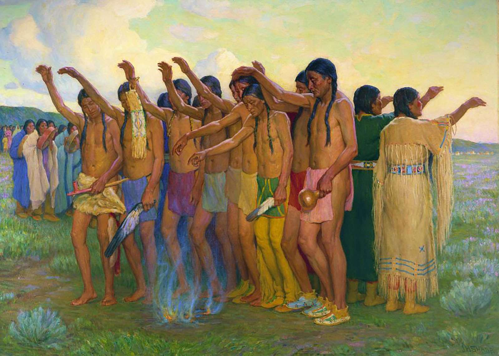 Tobacco Dance of the Plains Indians - Joseph H. Henry Sharp Catalogue